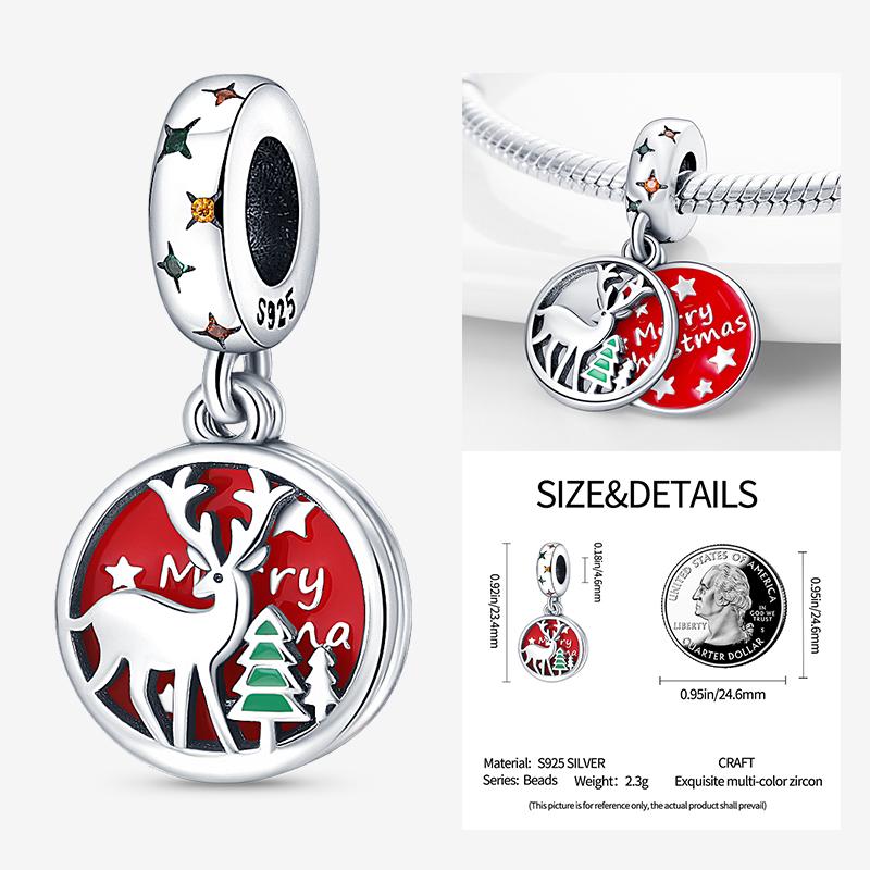 Christmas Party Copper Copper Christmas Snowman Beads Fit Charm Bracelet Pendant Women Diy Fine Jewelry Party Gift