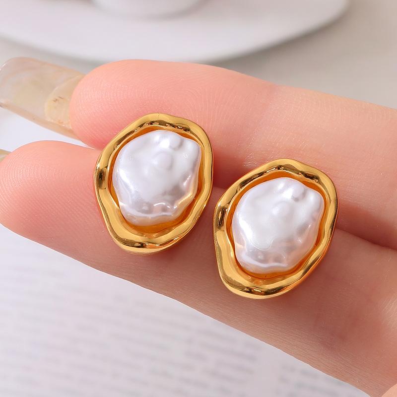 

Новые хип-хоп литературные и ретро серьги-пусеты в виде пятиконечной звезды, нишевый трендовый дизайн, гетеросексуальные жемчужные ювелирные изделия