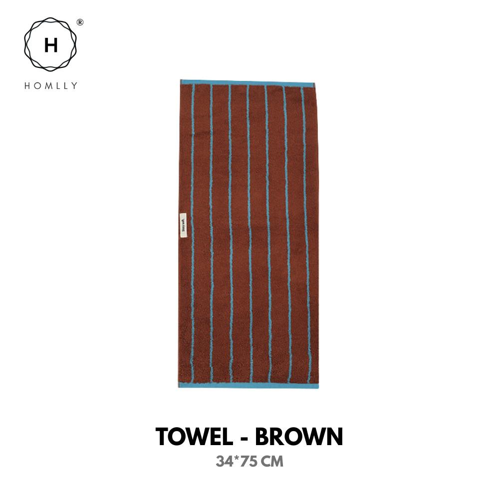 HOMLLY Edo Classic Stripe Face Bath Luxury Pure Cotton Towel