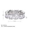 Jewelry, Full Circle Full Of Single-Row Triangular Zircon Ring, Women'S Creative Gift Ring.