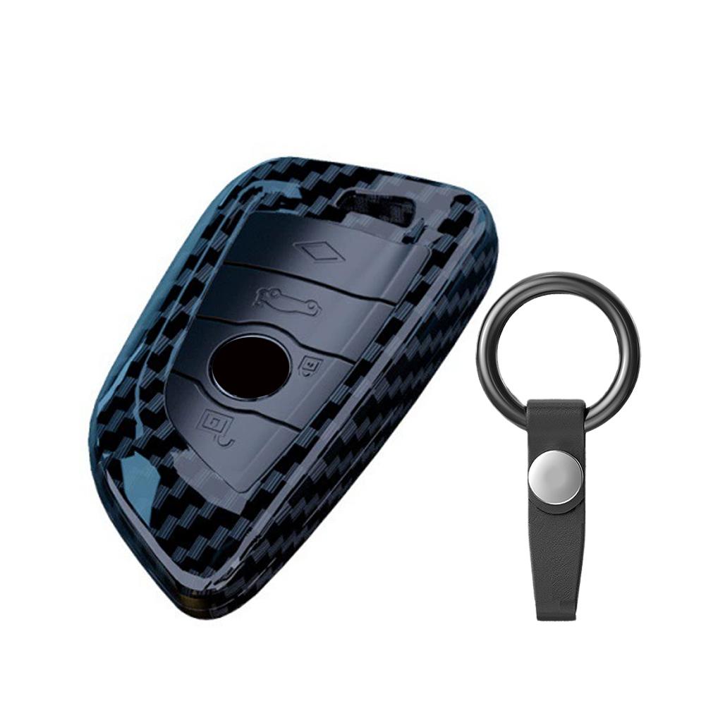 

Чехол для ключа автомобиля из углеродного волокна, ABS-крышка, защищенный брелок Type B + Keychain