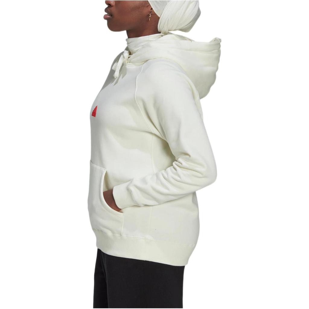 Adidas Sweatshirts Women's White Hooded Moderate Regular HM2852