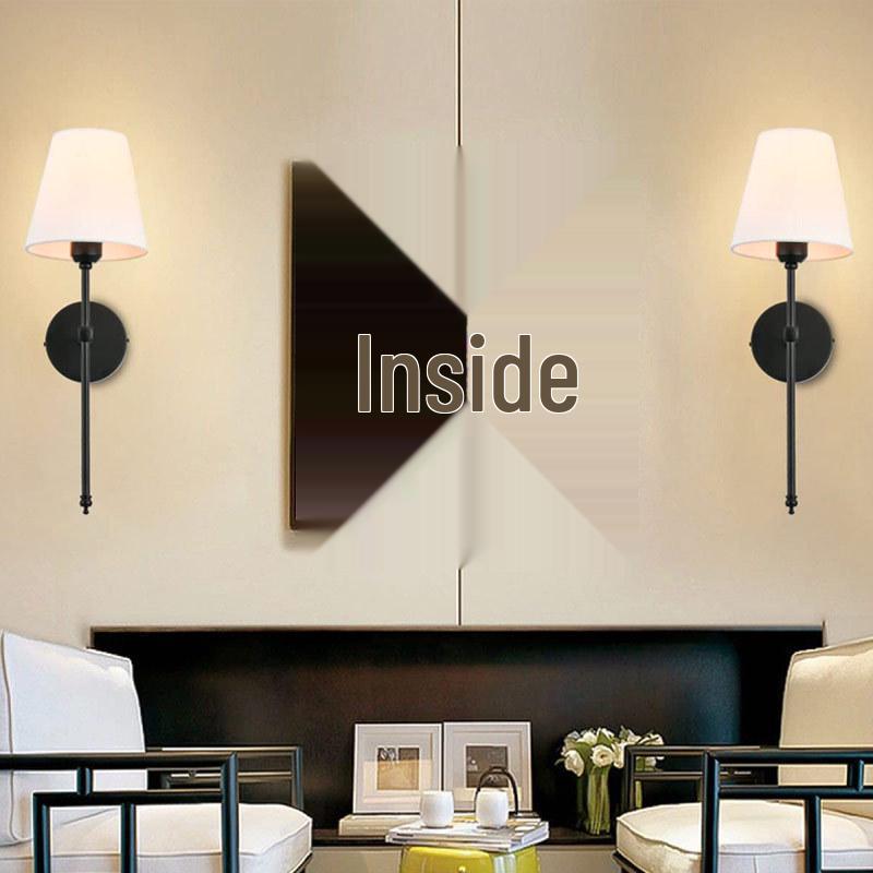 Modern Nordic Seven-Color Wall Lamp with Remote Control for Bedroom, Corridor, and Living Room