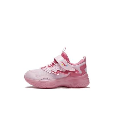 Li Ning Kids Comfortable Sports Non-Slip Shock Absorbing Wear-Resistant Low-Top Casual Shoes Kids Casual Shoes Pink YKNS012-4