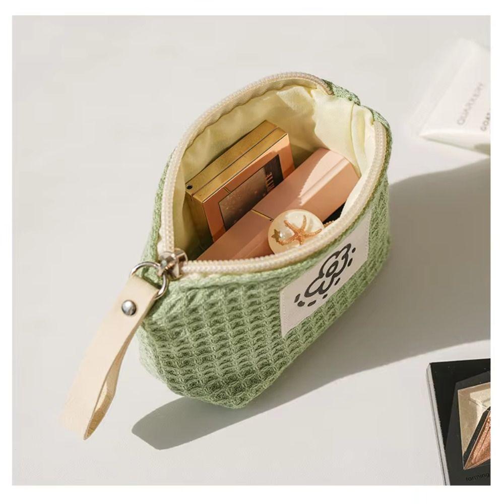 Zipper Small Coin Purse Polyester Lipstick Headphones Key Storage Bag New Mini Makeup Bag