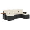 VidaXL Salon de Jardin avec Coussins 6 pcs, Canapés de Terrasse, Ensemble de Meubles de Patio, Mobilier d'Extérieur, Noir 3259459
