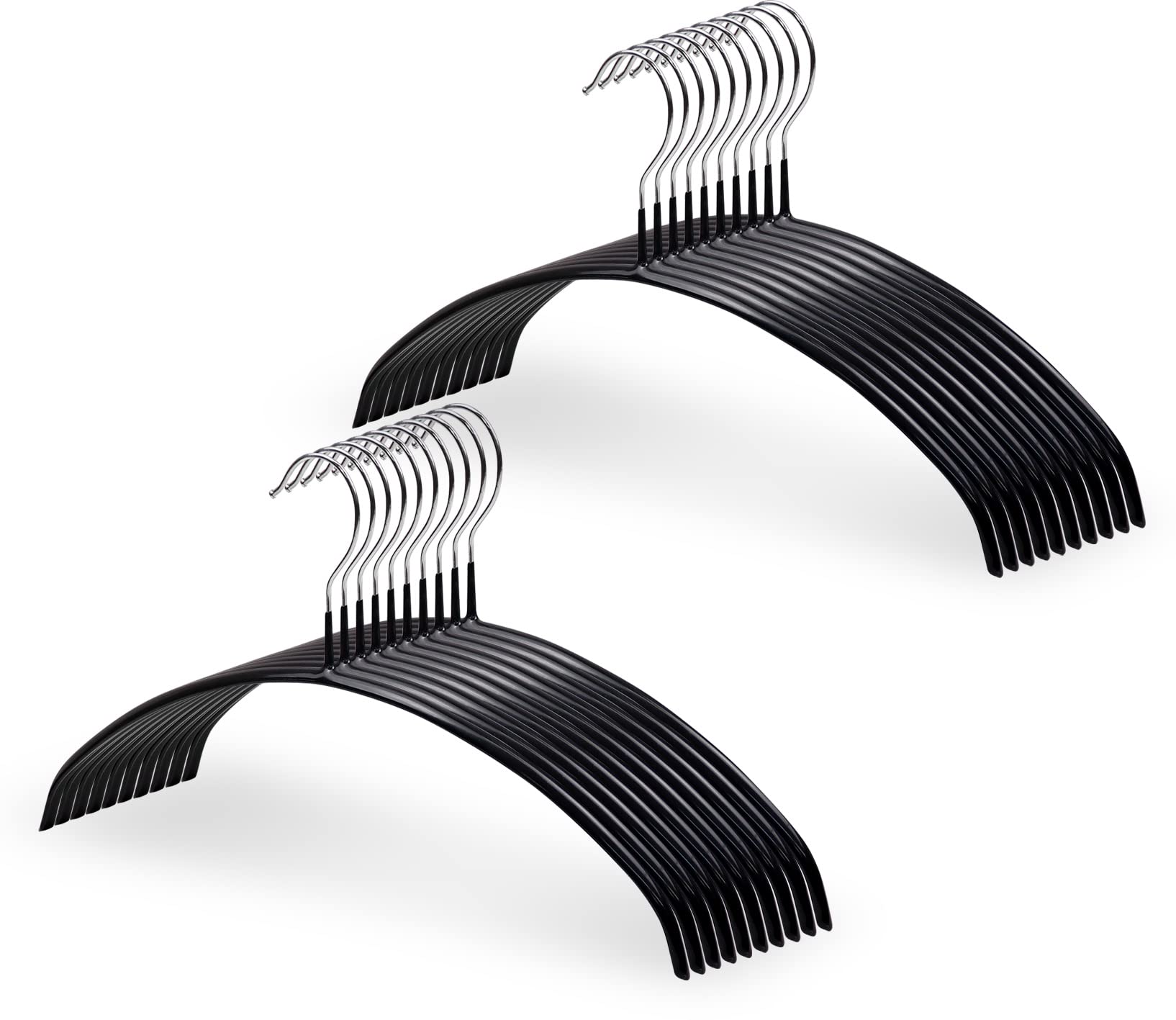 ROROPOCO laundry clothes crescent prevents clothes from losing their slim hangers Non-Slip Hangers, 20-Pack. Non-slip hangers, hangers, чёрный