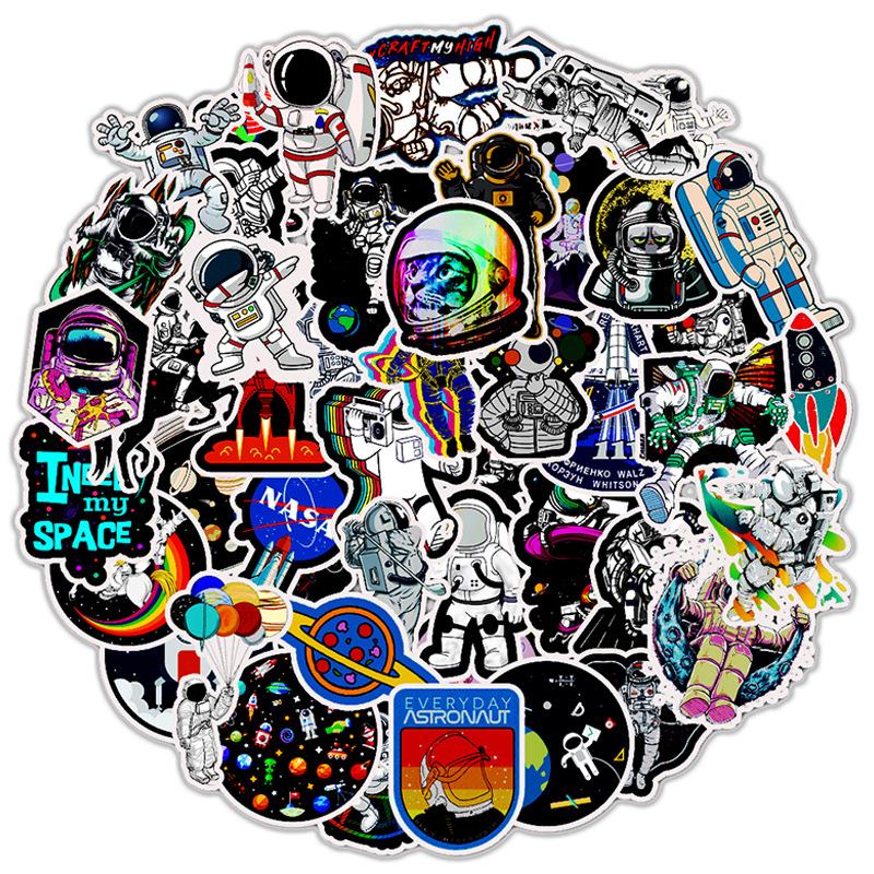 

300~600 Pieces Cartoon Fresh and Cute Style Graffiti Sticker Suitcase Sticker Astronaut Waterproof Sticker