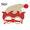 Cute Holiday Event Souvenirs Christmas Glasses, Glitter Party Glasses Frames, Novelty Elf Snowman Santa Claus Fun Festive Eyewear for Kids Reindeer