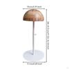 Wooden Hat Form Wood Grain Finish Display Stand Metal Base Woodwhite