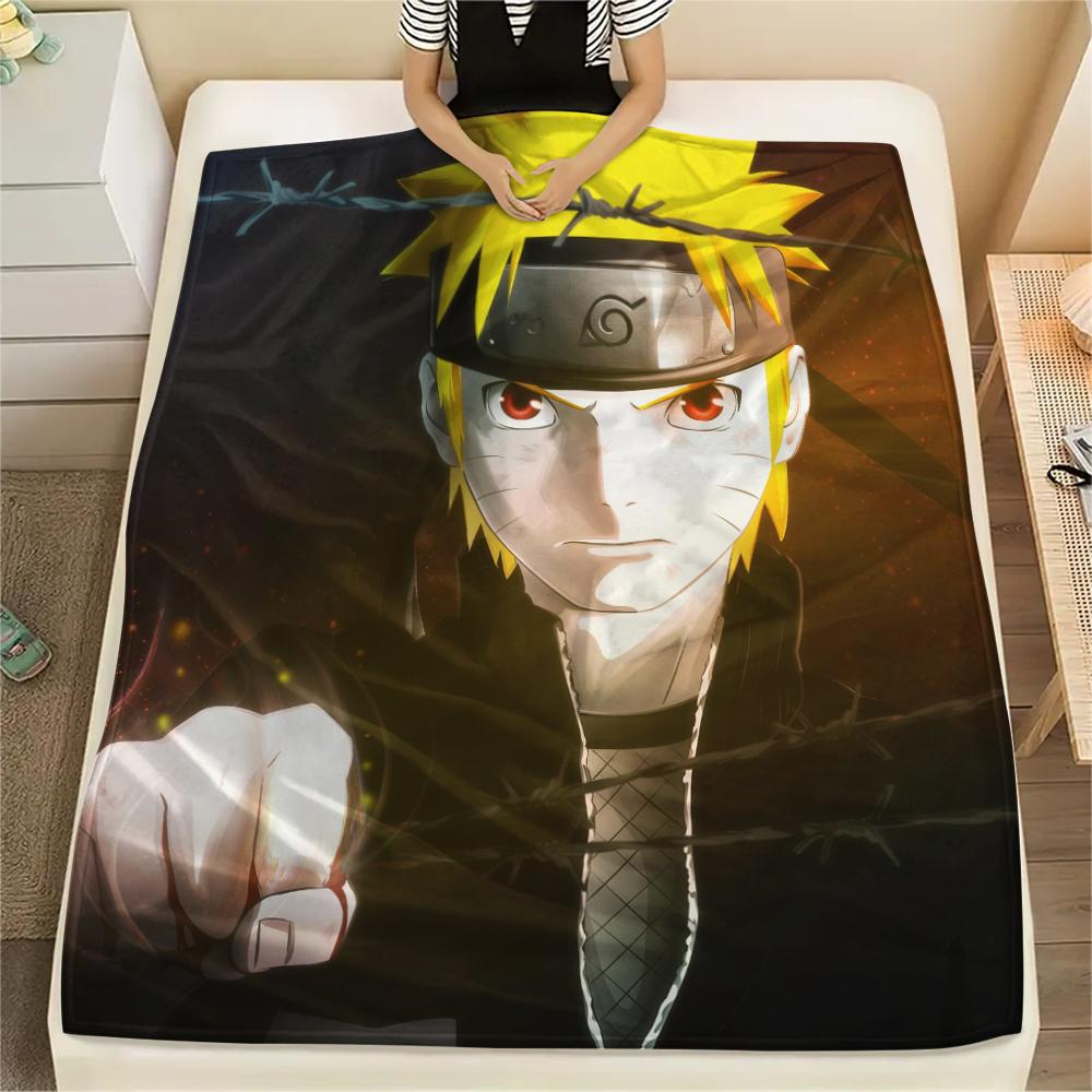Naruto Anime Naruto Pattern Flannel Blanket, High Quality Comfortable for All Seasons, Home Decor, Warmth and Comfort, Perfect for Gifts.