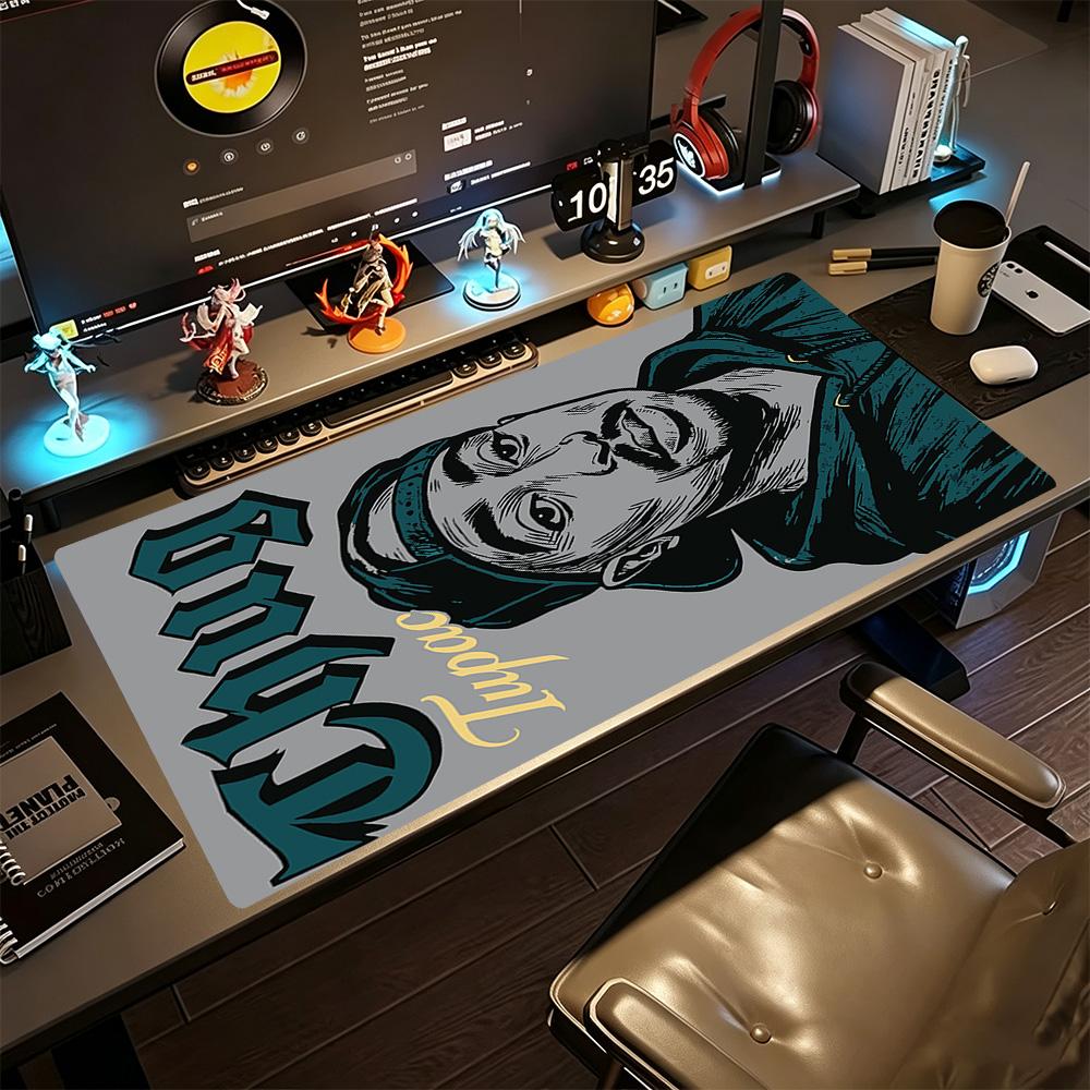 2pac Large Mouse Pad Office Mouse Mats Ultra-Long Desk Mat Non-Slip Rubber Bottom Computer Desk Office Decoration Accessory