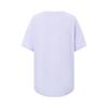 Li Ning T Shirts Women's Light Lilac Crew Neck Moderate Straight Fit YTSV110-3