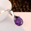 Korean Fashion Amethyst Teardrop Necklace for Women - Angel's Tears Pendant Hot Selling Jewelry