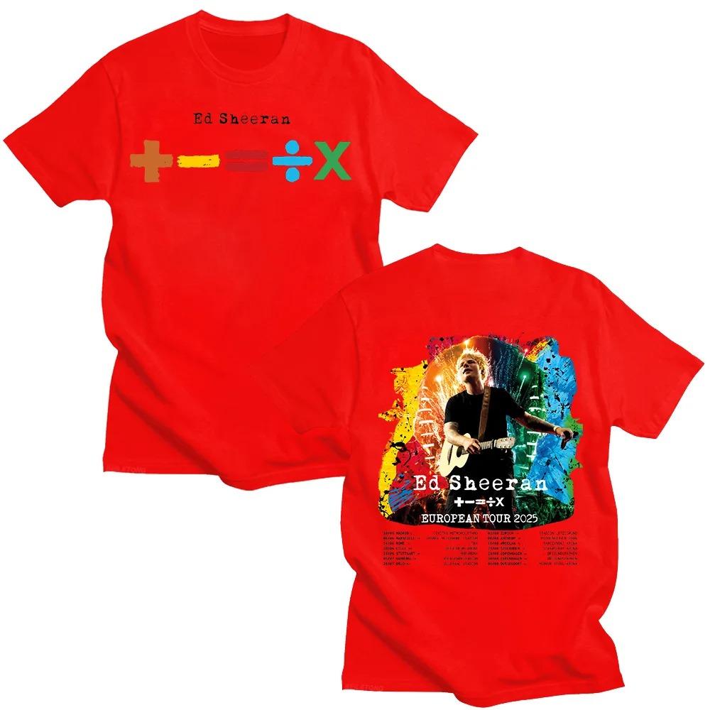 Ed Sheeran European Tour 2026 T-shirts Men's and Women's Cotton Clothing O Collar Short Sleeve Loose Fashion Tshirt Fan Gif Tees