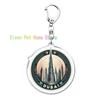 Classic Dubai City Travel Keychains Dxb Airport Tickets Key Chain Ring for Bag Hero Pendant Keyring Jewelry Fans Gifts