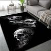 Horror Skull Dark Gothic Witchcraft Style Area Rug Subculture Decorative Carpet Doormat Living Room Bedroom Sofa Area Playroom