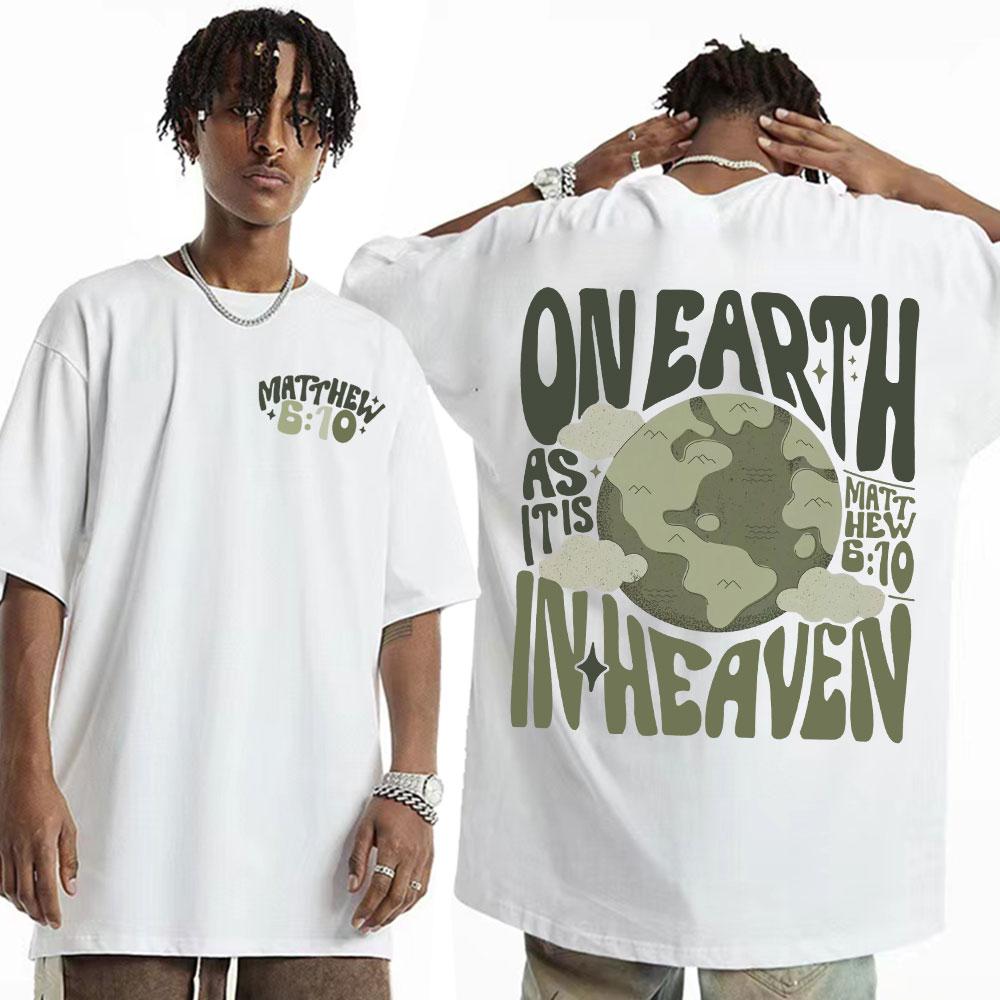 Large Cotton Men's Go Make Disciple Christian Street Wear T-shirt Retro Bible T-shirt Fashion Aesthetics Short Sleeve T-shirt