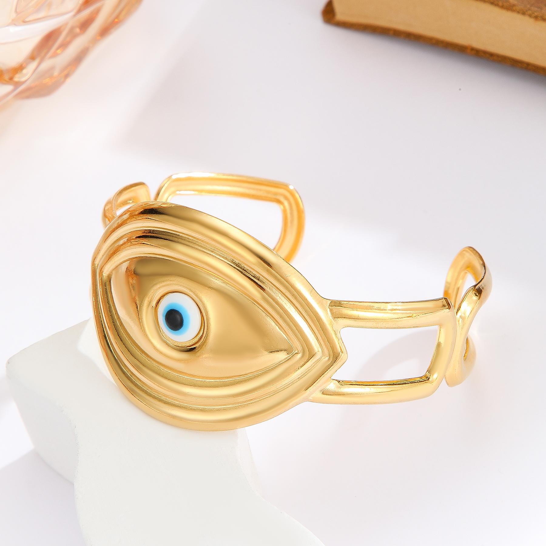 

Atoztide Vintage Exaggerated Wide Bracelet for Women StainlessSteel Adjustable Retro Flower Cuff Bangle Christmas Jewelry Gift