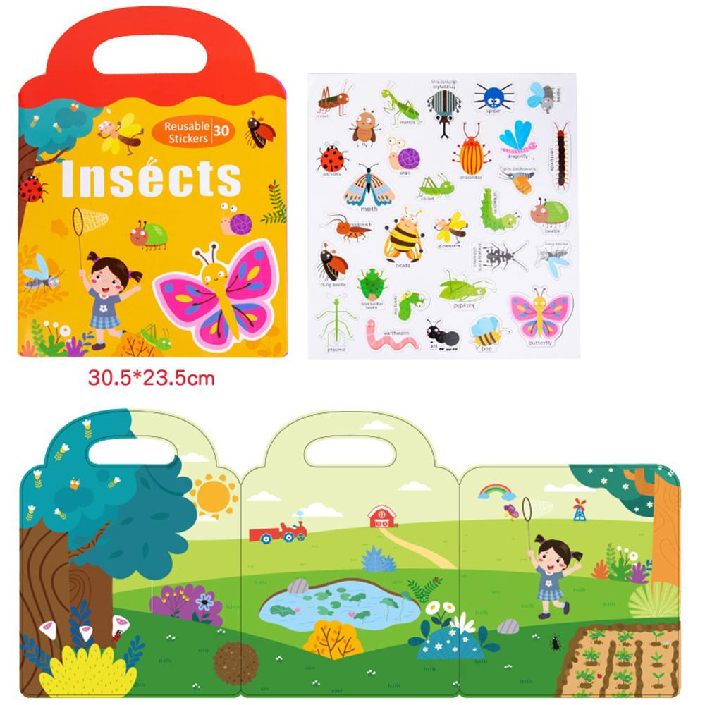 Kids Quiet Busy Book Montessori Scene Sticker Book For Children Early Learning