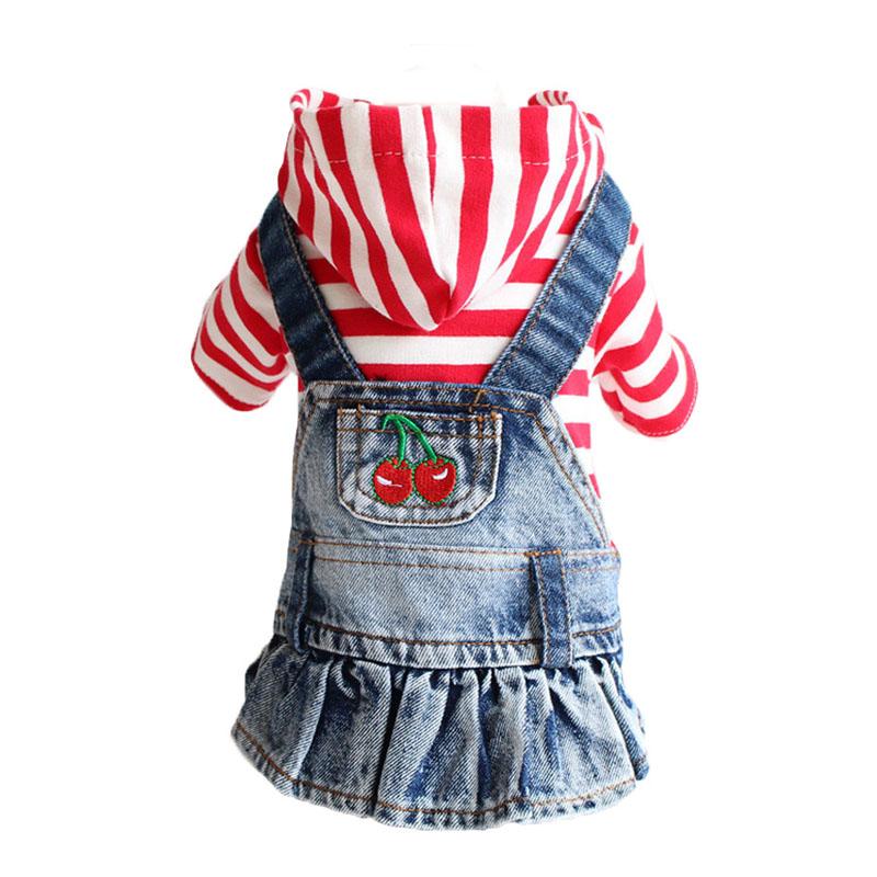 XS-2XL Denim Dog Clothes Cowboy Pet Dog Coat Puppy Clothing For Small Dogs Jeans Jacket Dog Vest Coat Puppy Outfits Cat Clothes