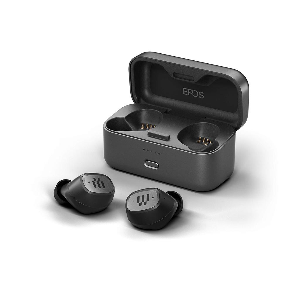 EPOS GTW 270 Hybrid Wireless Gaming Bluetooth Wireless Noise Dual Ergonomic IPX 5 Portable Charging 20 Hours of Battery Life Earphones, & USB-C
