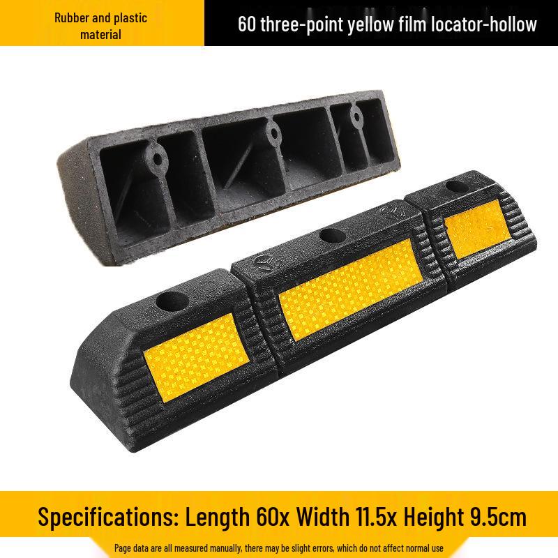 Rubber Parking Wheel Stopper: Anti-Collision PVC Wheel Limiter for Garages