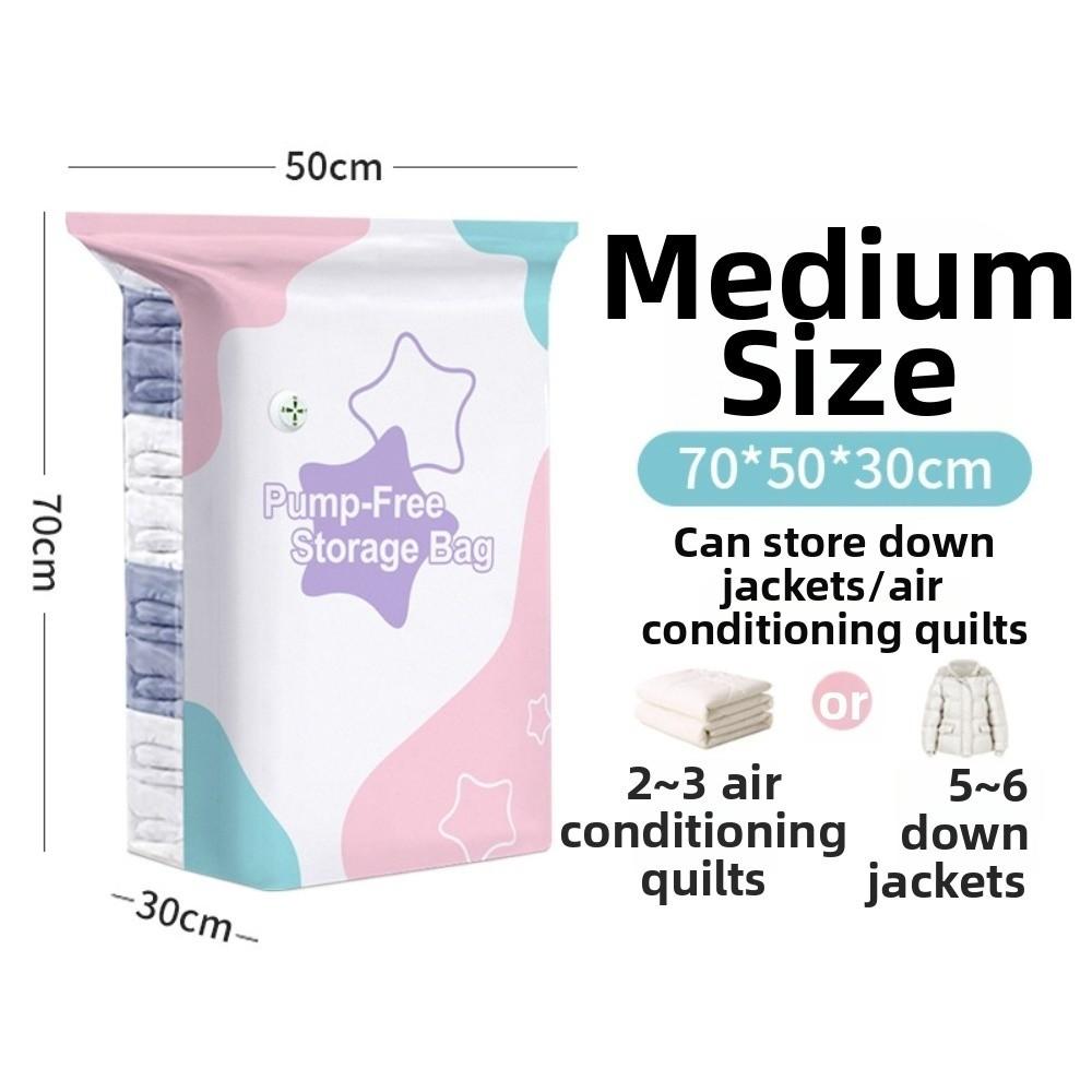 Press & Seal Cube Compression Bags Space Saving Clothing Organizer Bag Travel Moving Packing M