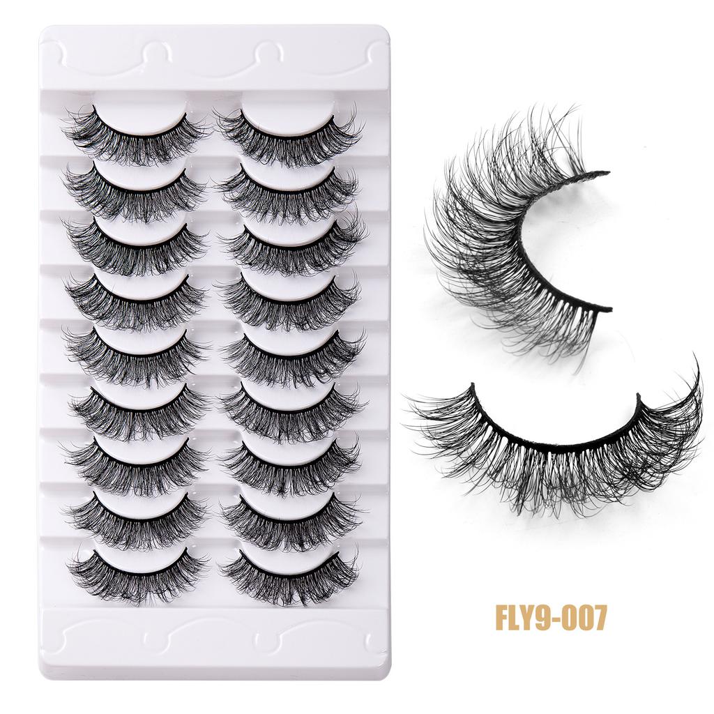 9 Pairs Of Imitation Mink Thick False Eyelashes Daily Natural Eyelashes Simulation Curled Eyelashes