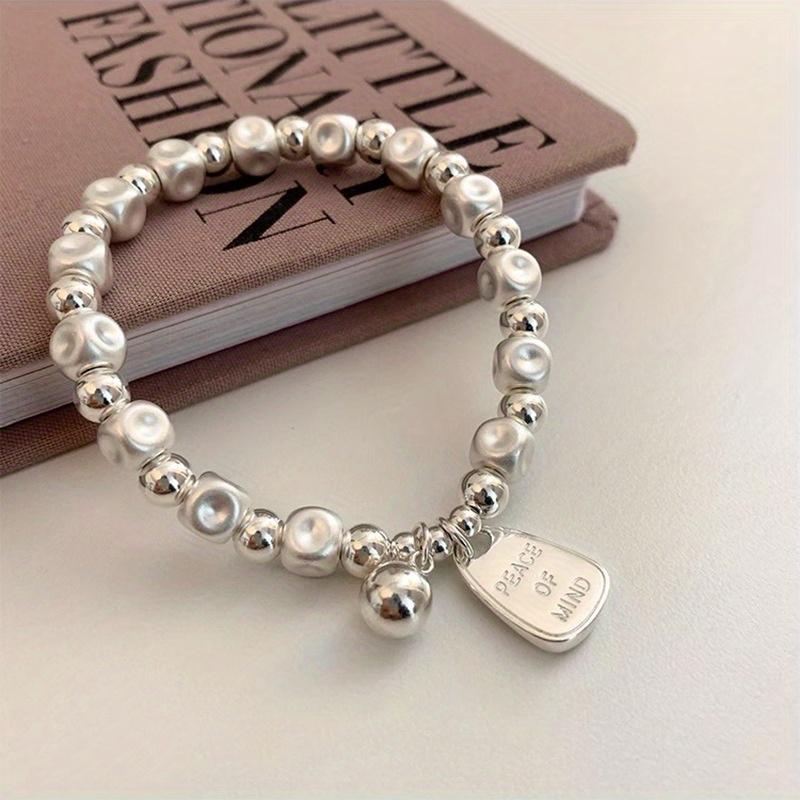 New Geometry Bead Punk Comfortable Words Irregular Bracelet Women's Fashion Jewelry Gift for Girls