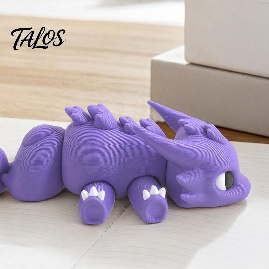 Printed Dragon Ornament 3D Figurine, with Movable Joints, Durable Playful Desk Accessory Exquisite Details Ornament, Cute Mini Desktop Decoration