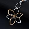 Simple And High-End Big Flower Fashion Women'S Jewelry Long Chain Necklace Pendant Sweater Chain