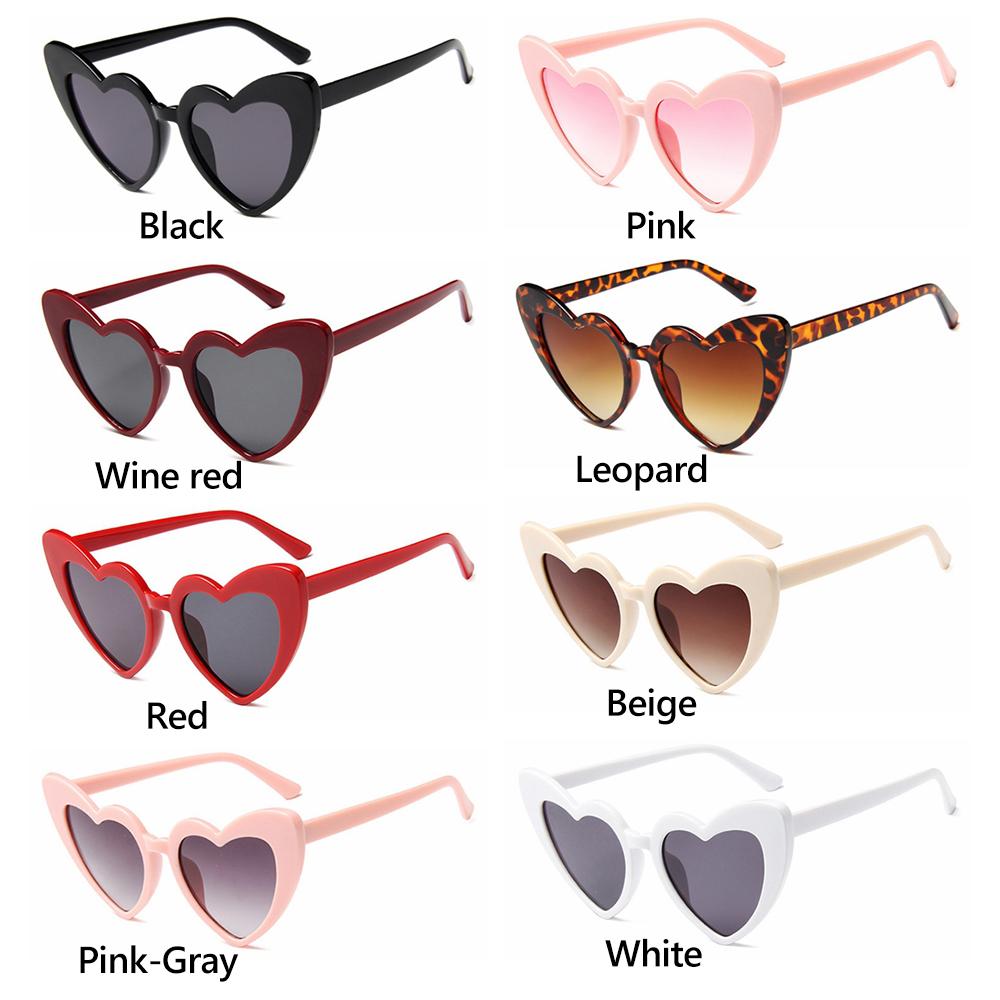 Fashion Heart-Shaped Sunglasses For Women Uv400 Protection Outdoor Anti-Reflective Love Heart Shades Party Eyewear Retro Goggle