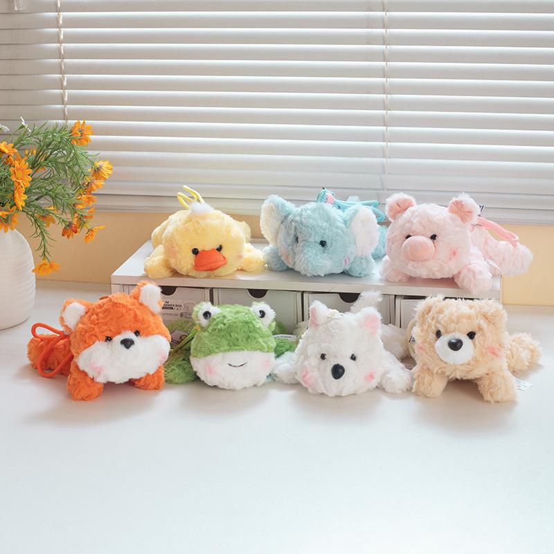 Adorable Scented Animal Plush Keychain - Bear, Fox, Puppy Toy Ornament Gift