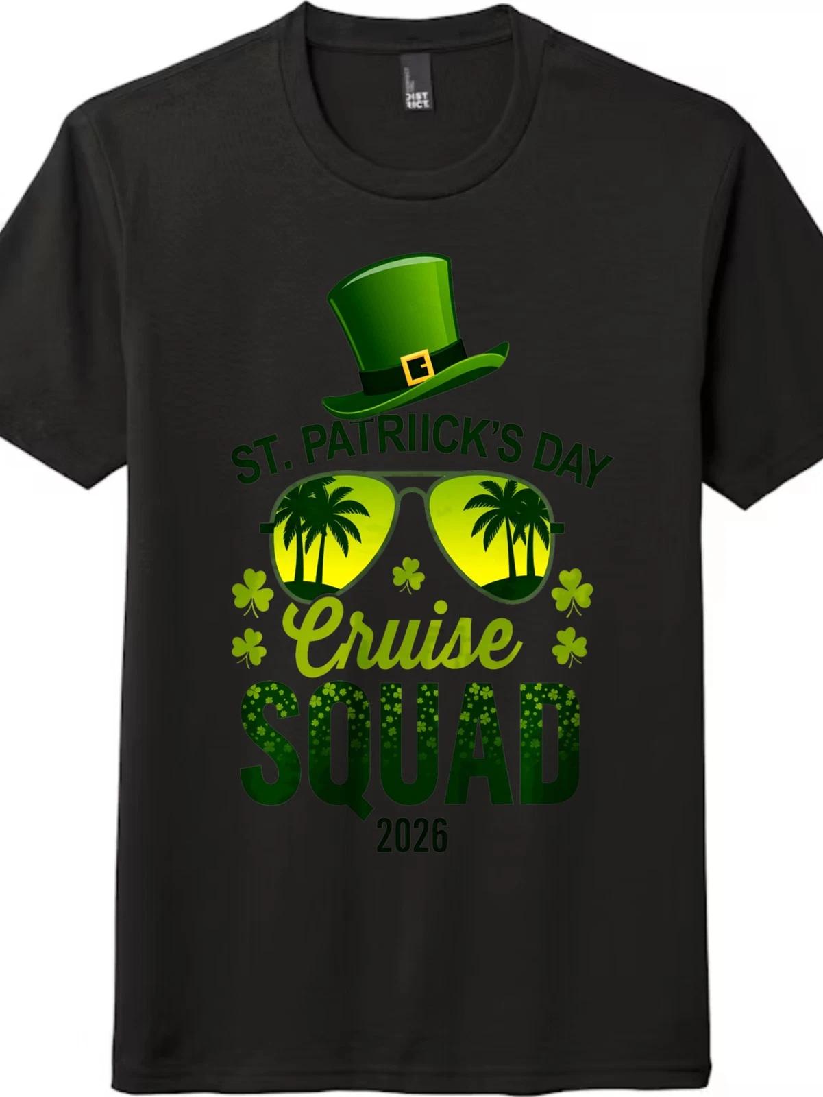 Vintage 2026 St. Patrick s Cruise Squad T-Shirt-Party Unisex Graphic Tee 4XL
