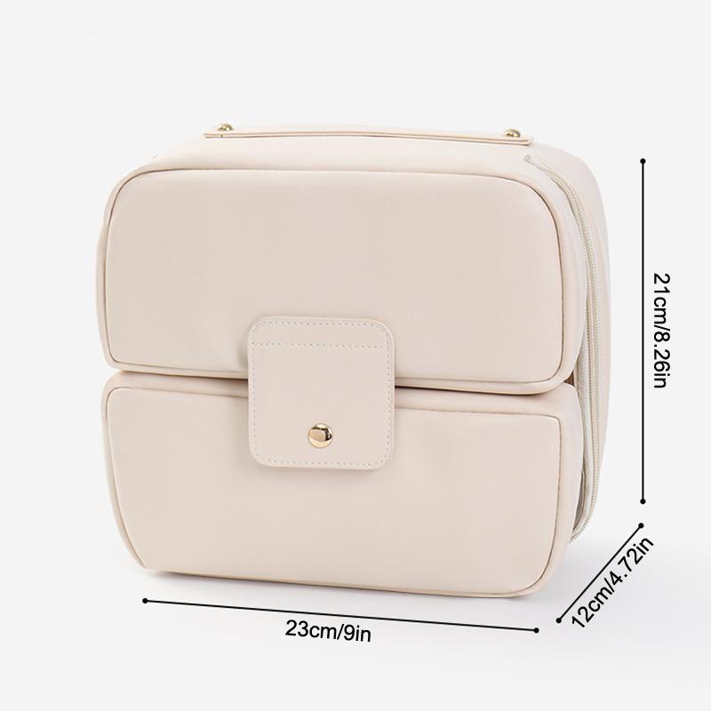 Portable Foldable Makeup Brushes Cosmetic Tools Organizer Cosmetic Bag With Multiple Compartments Travel Toiletry Storage Pouch