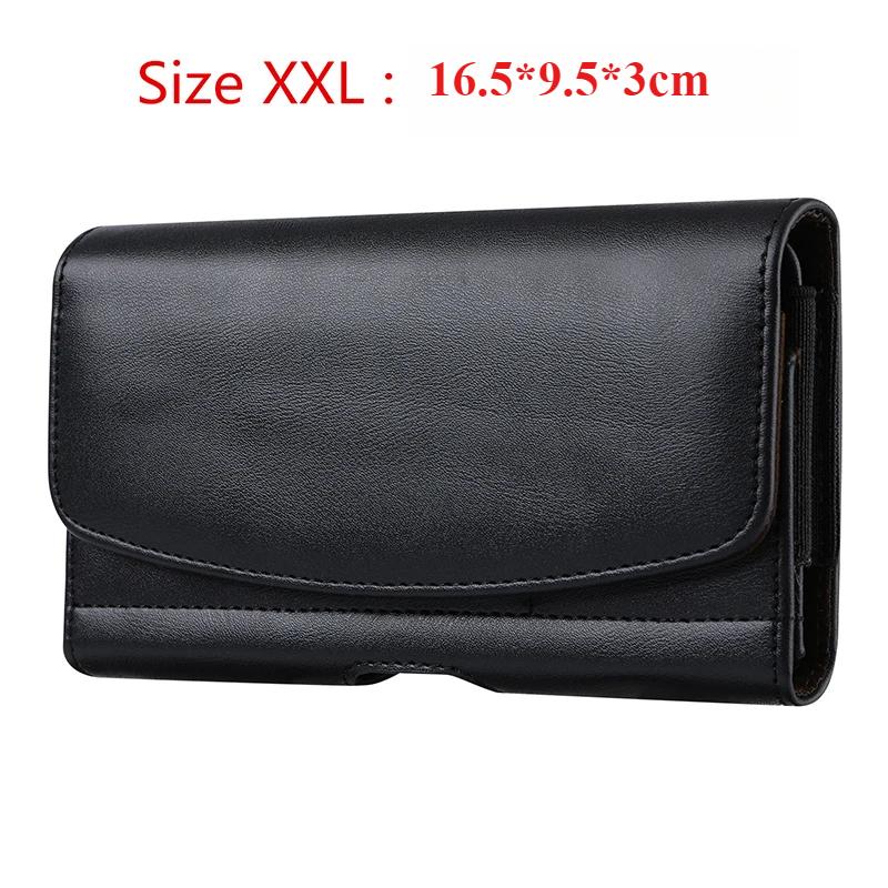 Universal Leather Phone Holster Belt Case Mobile Phone Bag For iPhone 14 13 Samsung Huawei Xiaomi Men Waist Bag Pouch