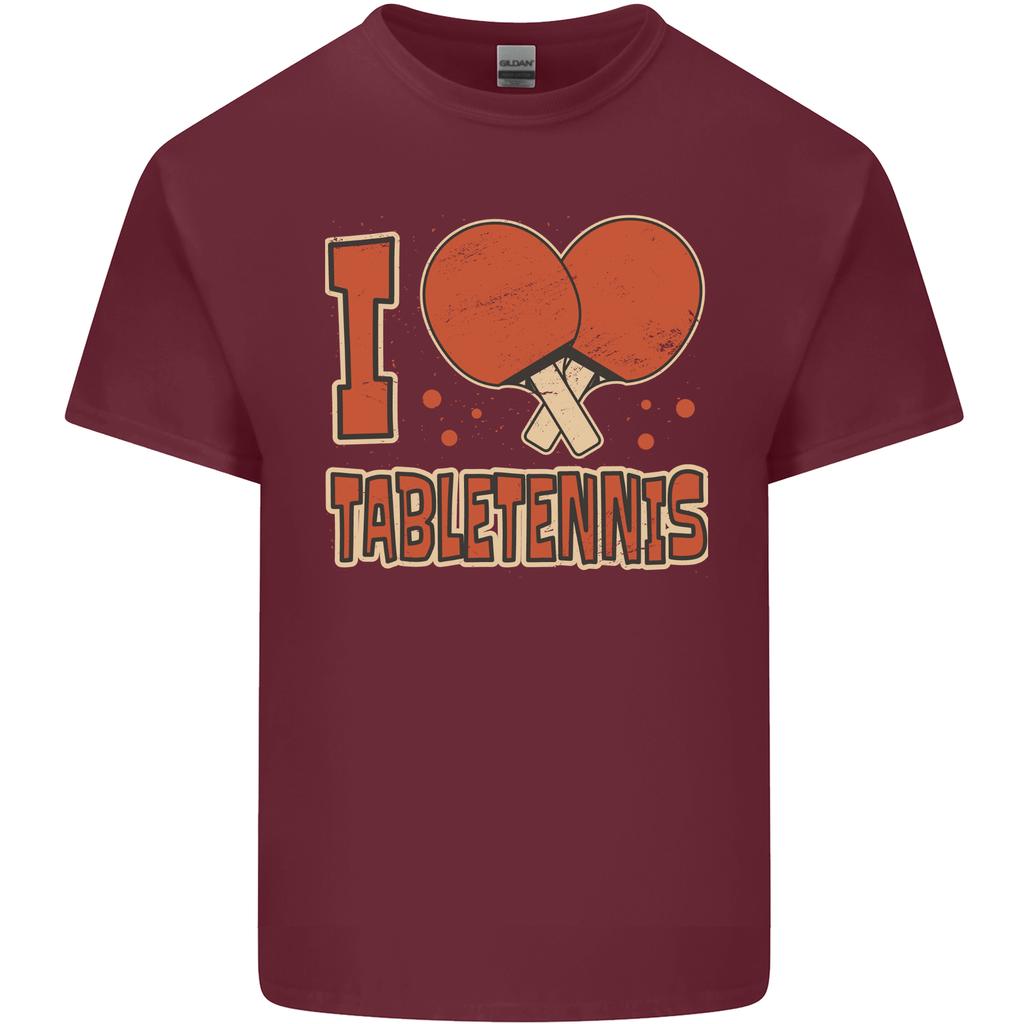 I Love Table Tennis Unisexs Light Cotton TShirt