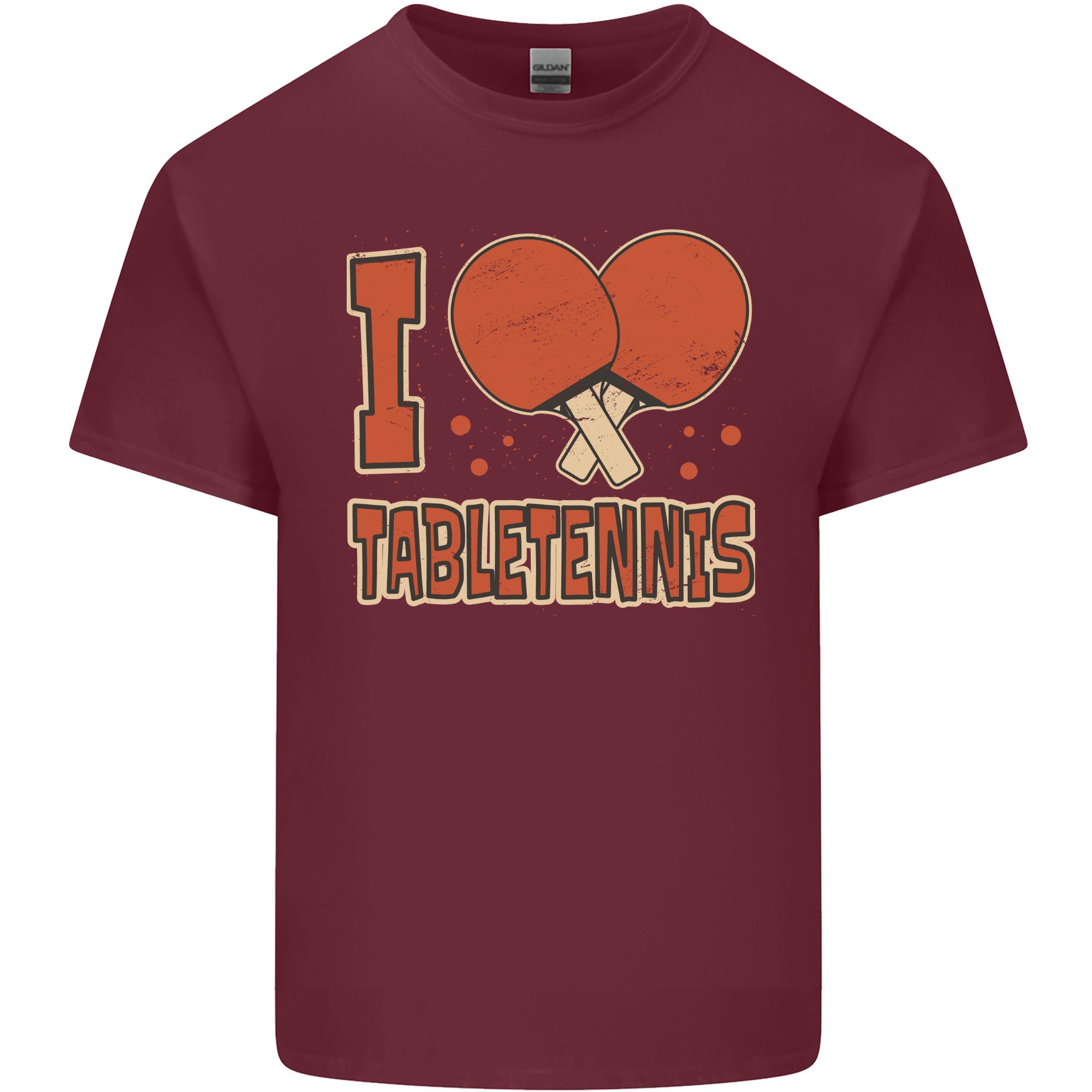 I Love Table Tennis Unisexs Light Cotton TShirt S