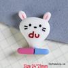 Cartoon Rabbit Resin Accessories: DIY Cream Glue, Hair Ties, Clips, Phone Case Materials.