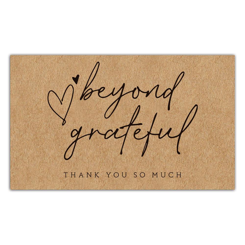 

30pcs Natural Kraft Paper Thank You Card Enterprise Store Business Thank You Order Card Wholesale Custom Gift Decoration Card