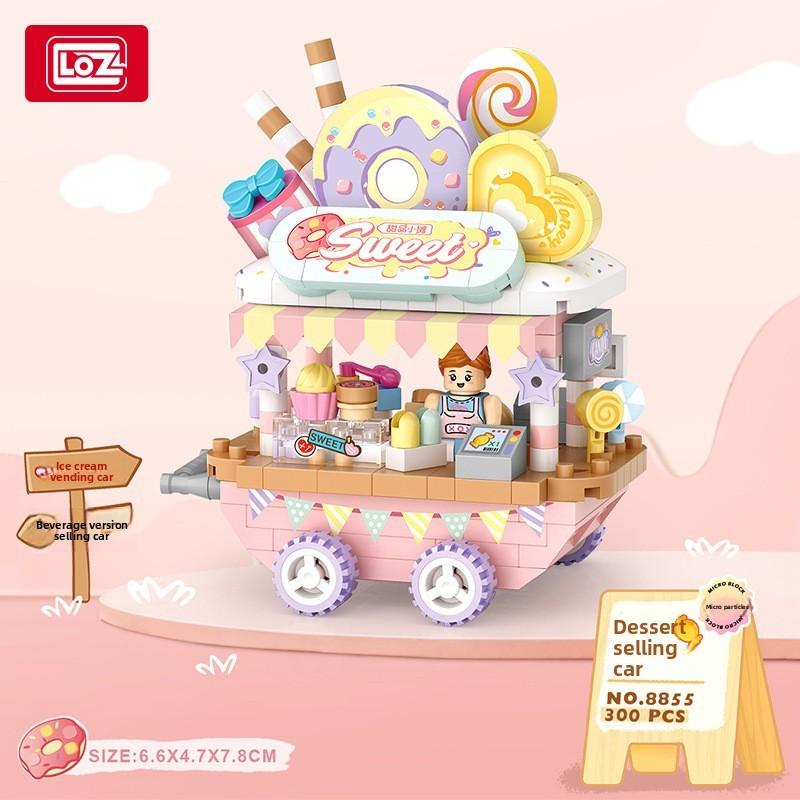 Coffee And Snack Shop Vending Car Assembled Model Ornament For Creative Kids And Diy Enthusiasts