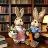 Handwoven Grass Rabbit Figurine For Home Decoration Perfect For Easter And Themed Parties 20cm Tall