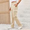 Damenmode Lässige Hose mit hoher Taille Arbeitskleidung Tasche Sport Jogginghose