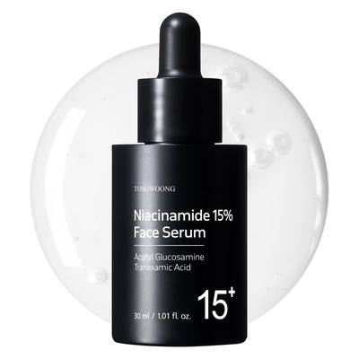 TOSOWOONG Niacinamide 15 Face 30ml Serum with and Pore Skin Texture Korean Skincare Cosmetics Serum, (150,100ppm), Niacinamide, Zinc, PCA, Tightening,