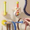 Colorful Plastic Hook Rack Specially Designs for Storing Hairbands and Scrunchies Space Saving Home Decoration