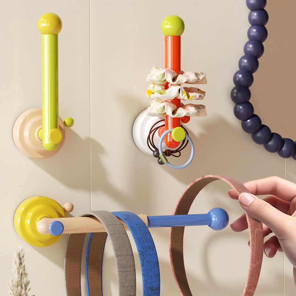 Colorful Plastic Hook Rack Specially Designs for Storing Hairbands and Scrunchies Space Saving Home Decoration