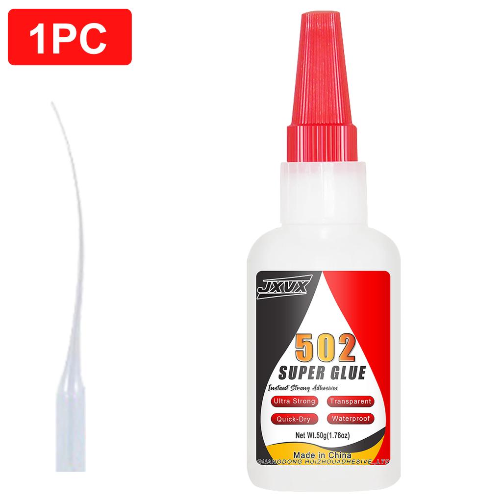 1-10Pcs 502 Super Glue Instant Quick-drying Cyanoacrylate Adhesive Leather Rubber Wood Metal Strong Bond Liquid Glue Tool20/50g.
