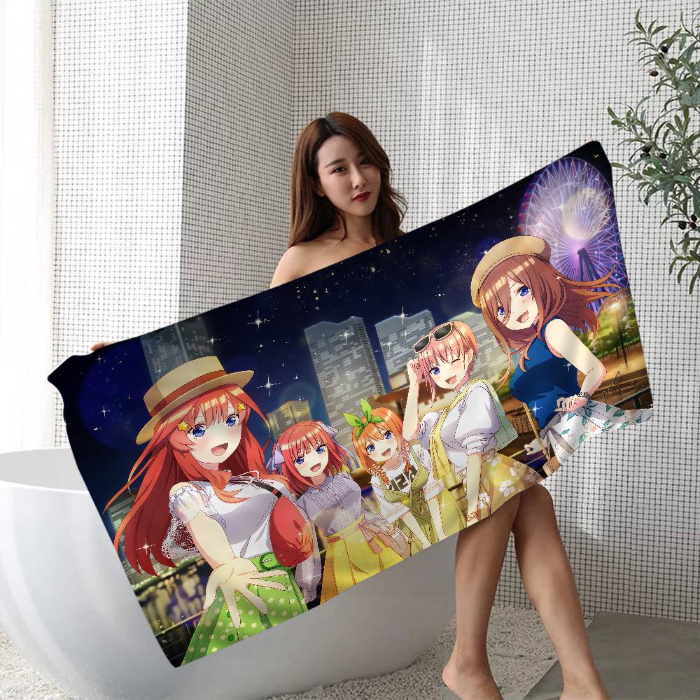 Anime The Q-Quintessential Q-Quintuplets Beach Towel Colorful Bath For Girl Microfiber Quick Dry Sand Free Beach Spa Gym Pool