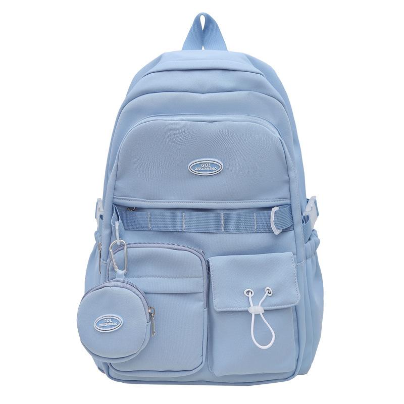 Backpack Simple Large Capacity Sports Travel Backpack Junior High School Leisure Backpack Tutorial Bag